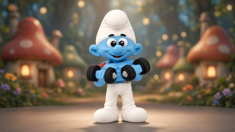 Articulated Smurfs Collection Minifigure Keychains – 8 Character Variants