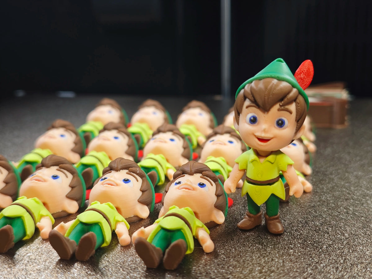 Articulated Peter Pan Minifigure Collectible Keychain.