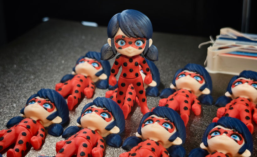 Articulated Ladybug Miraculous Minifigure Collectible Keychain