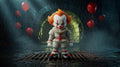 Articulated Pennywise Minifigure Collectible Keychain.