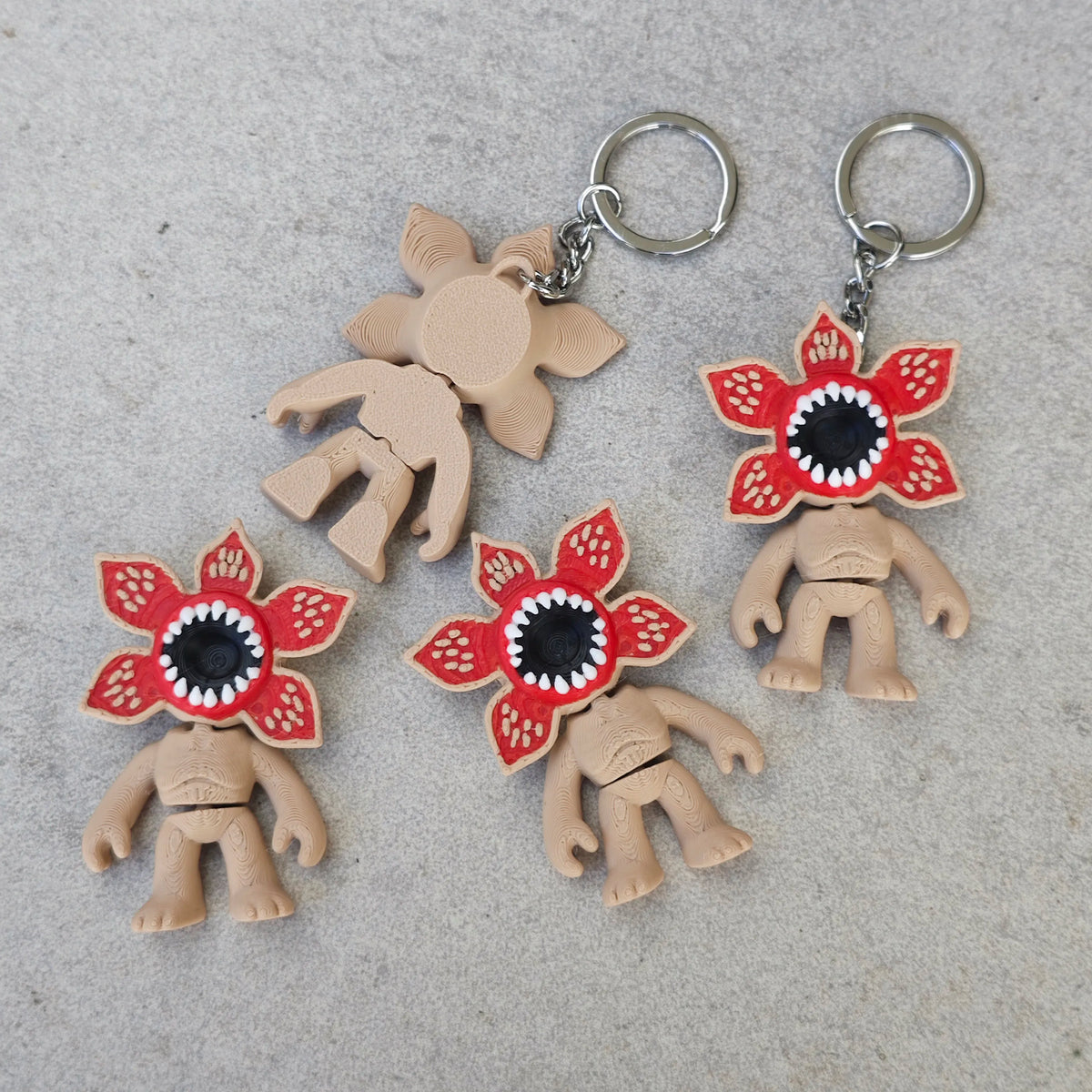 Articulated Demogorgon Minifigure Collectible Keychain.