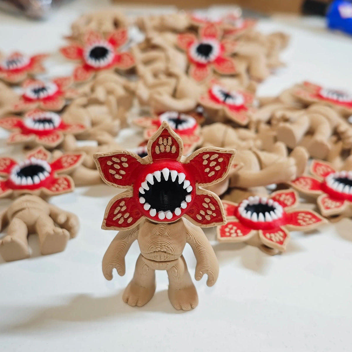 Articulated Demogorgon Minifigure Collectible Keychain.