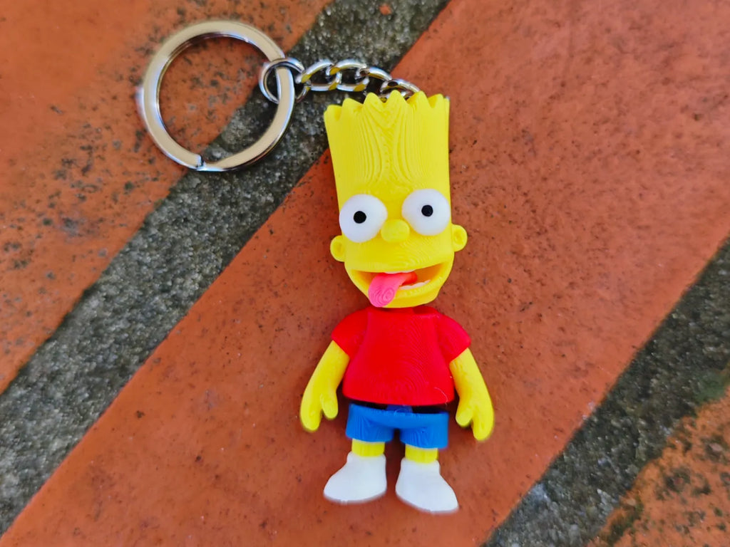 Articulated Bart Simpson Minifigure Collectible Keychain
