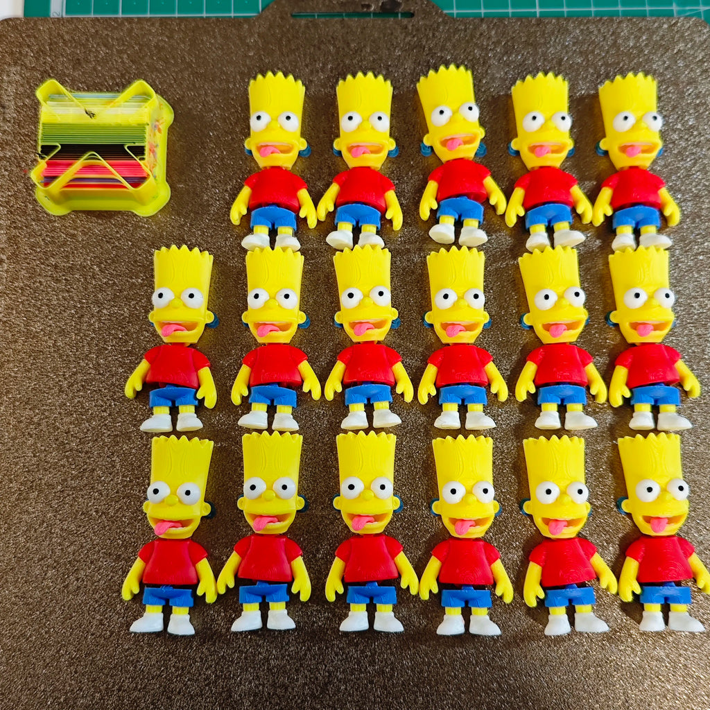 Articulated Bart Simpson Minifigure Collectible Keychain