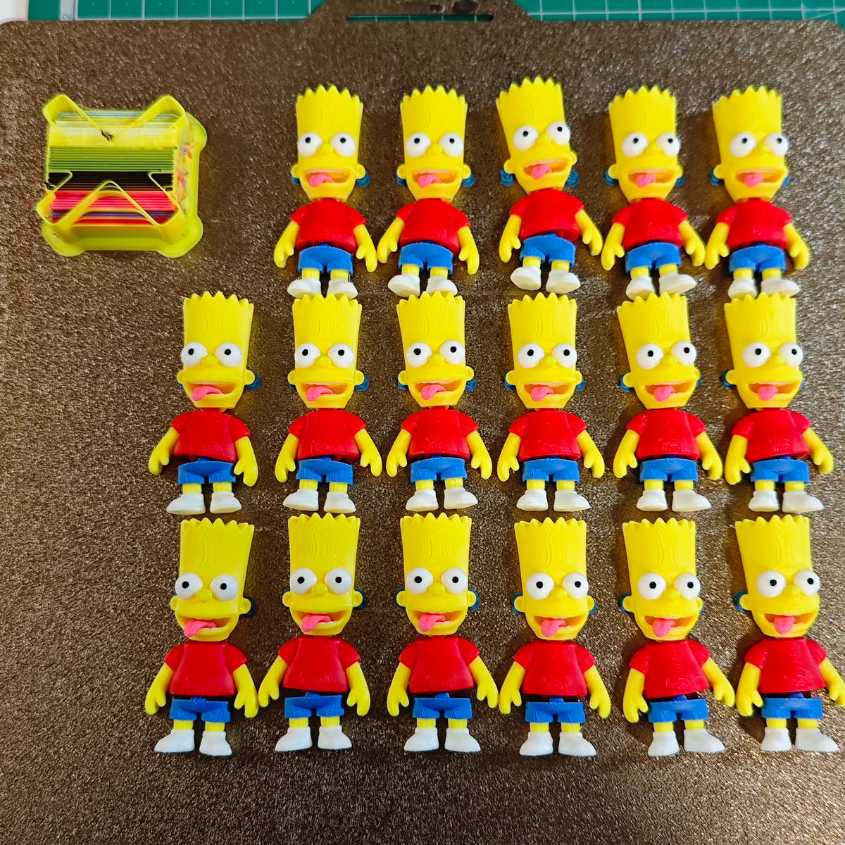 Articulated Bart Simpson Minifigure Collectible Keychain