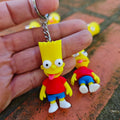 Articulated Bart Simpson Minifigure Collectible Keychain