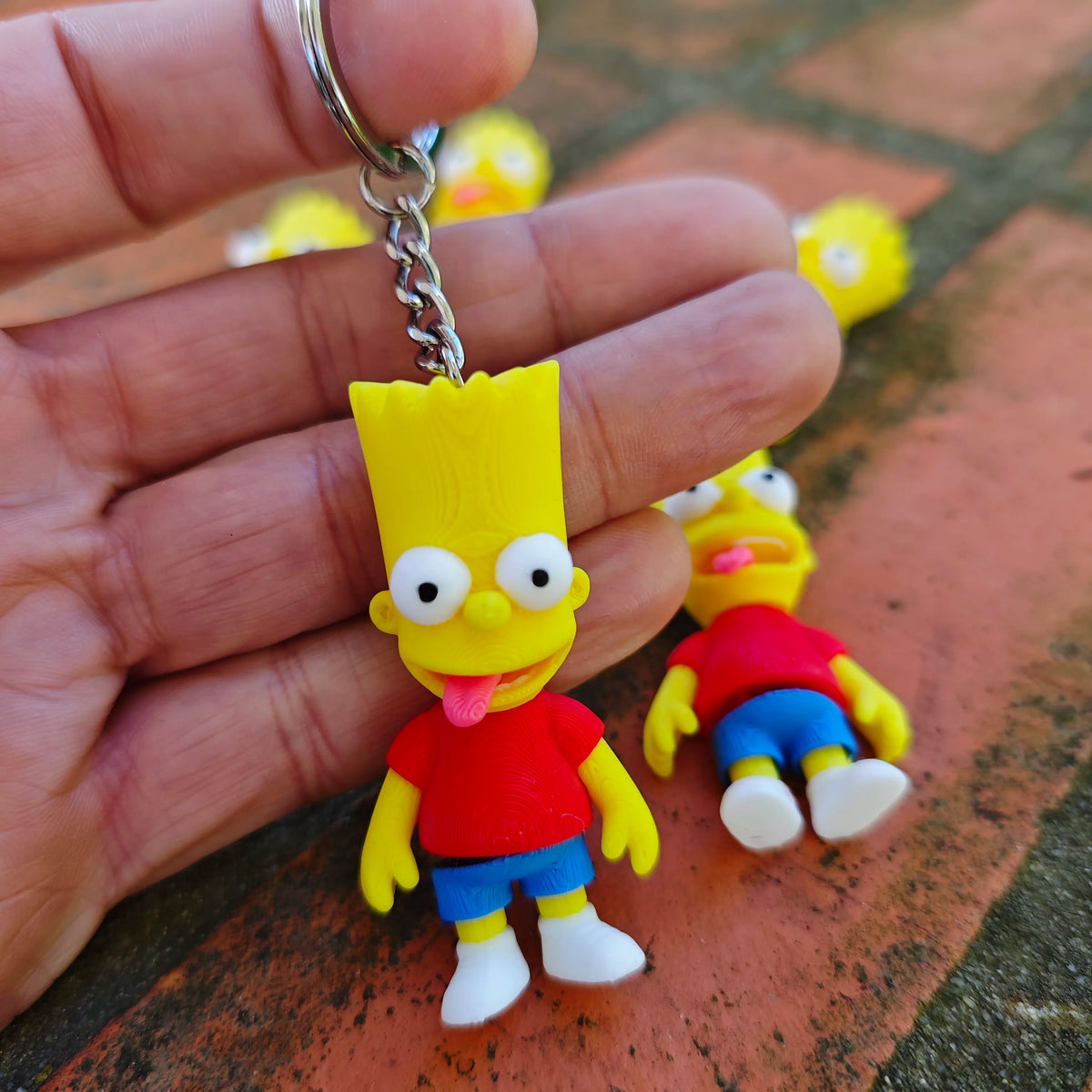 Articulated Bart Simpson Minifigure Collectible Keychain