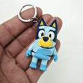 Articulated Bluey Minifigure Collectible Keychain.