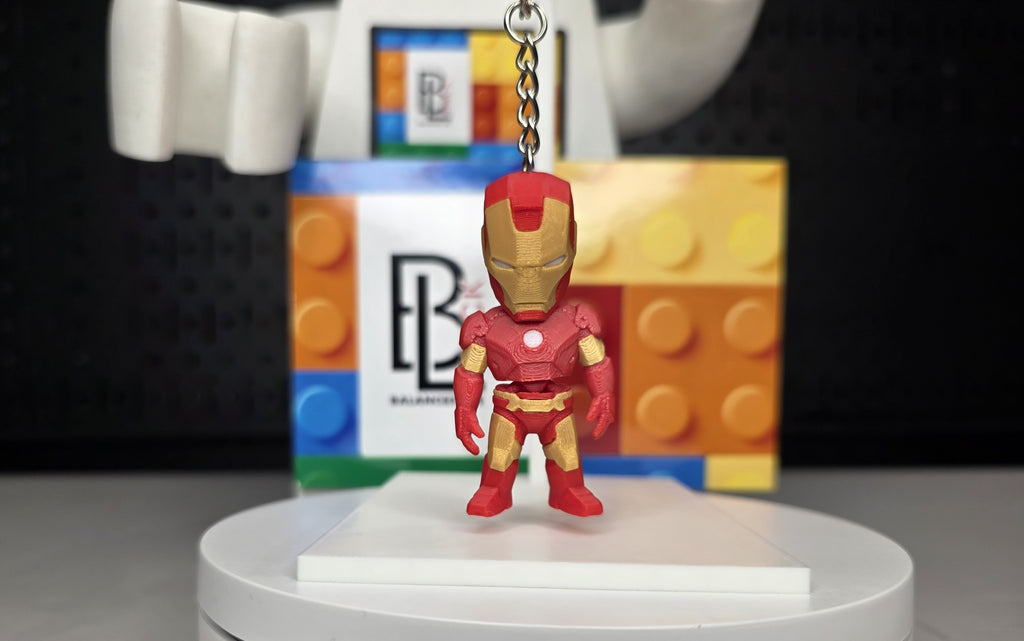 Articulated Ironman Minifigure Collectible Keychain – 4 Suit Variants