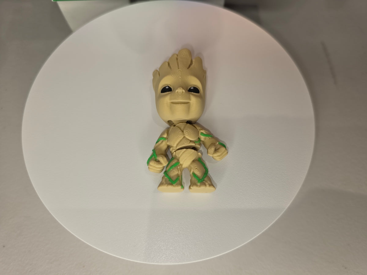 Articulated Baby Groot Minifigure Collectible Keychain.
