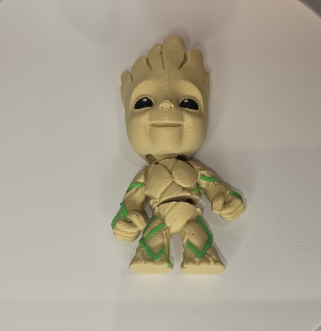 Articulated Baby Groot Minifigure Collectible Keychain.