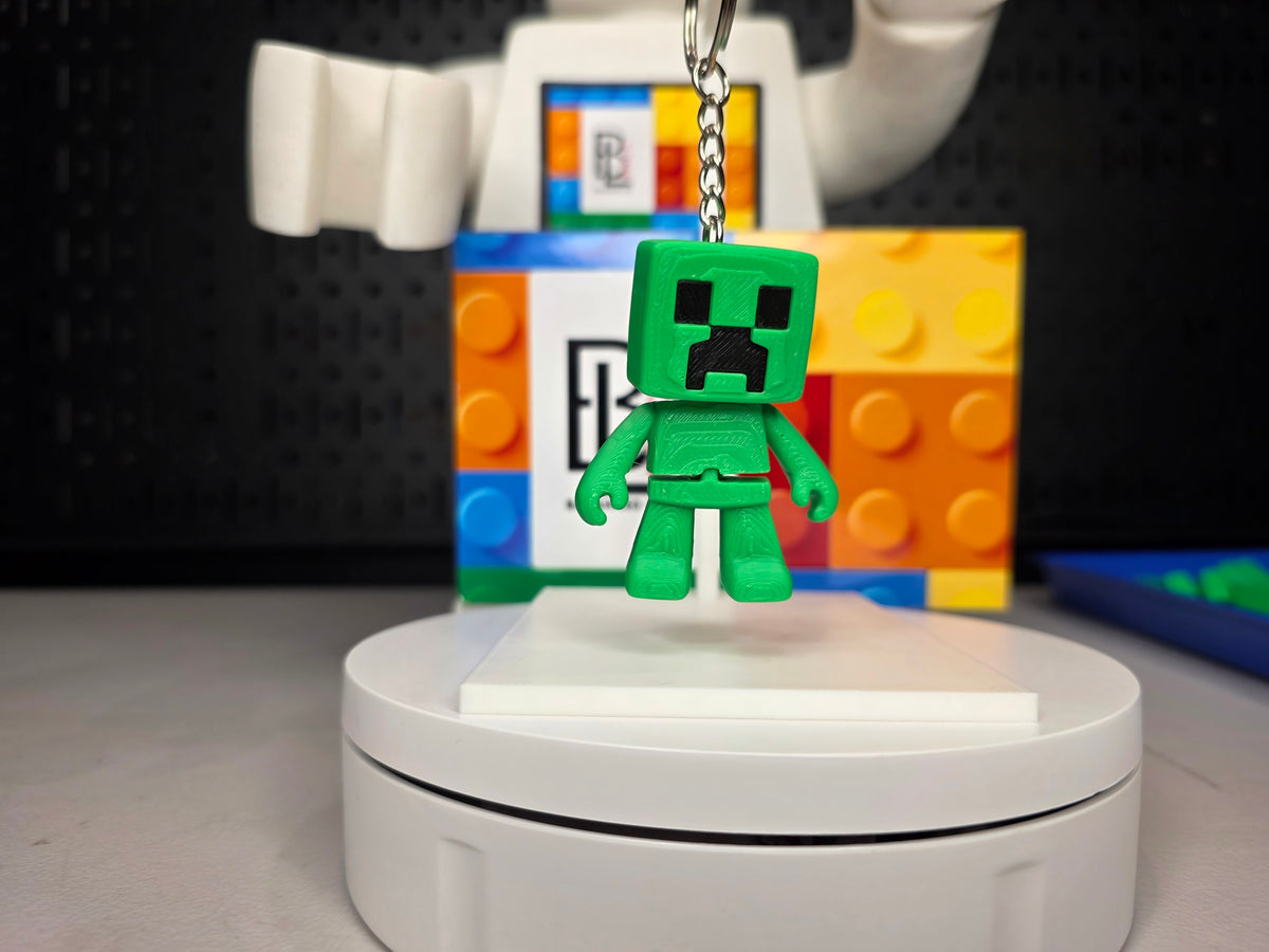 Articulated Mr. Creeper Minifigure Collectible Keychain.