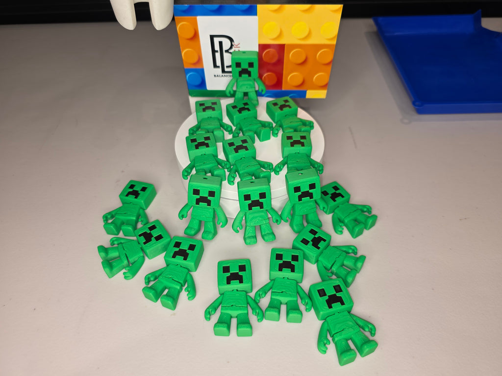 Articulated Mr. Creeper Minifigure Collectible Keychain.