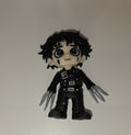 Articulated Edward Scissorhands Minifigure Collectible Keychain.