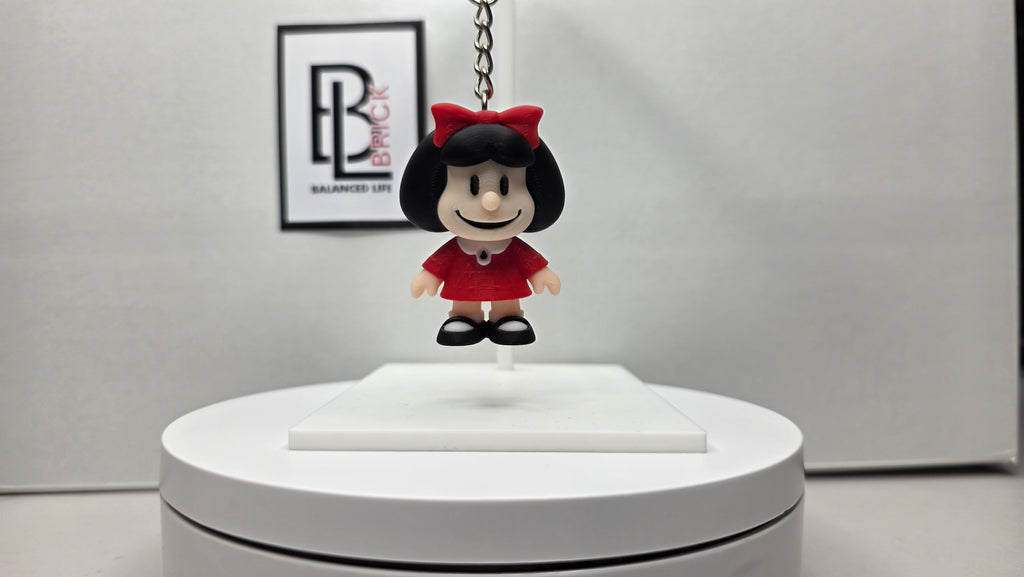 Articulated Mafalda Minifigure Collectible Keychain