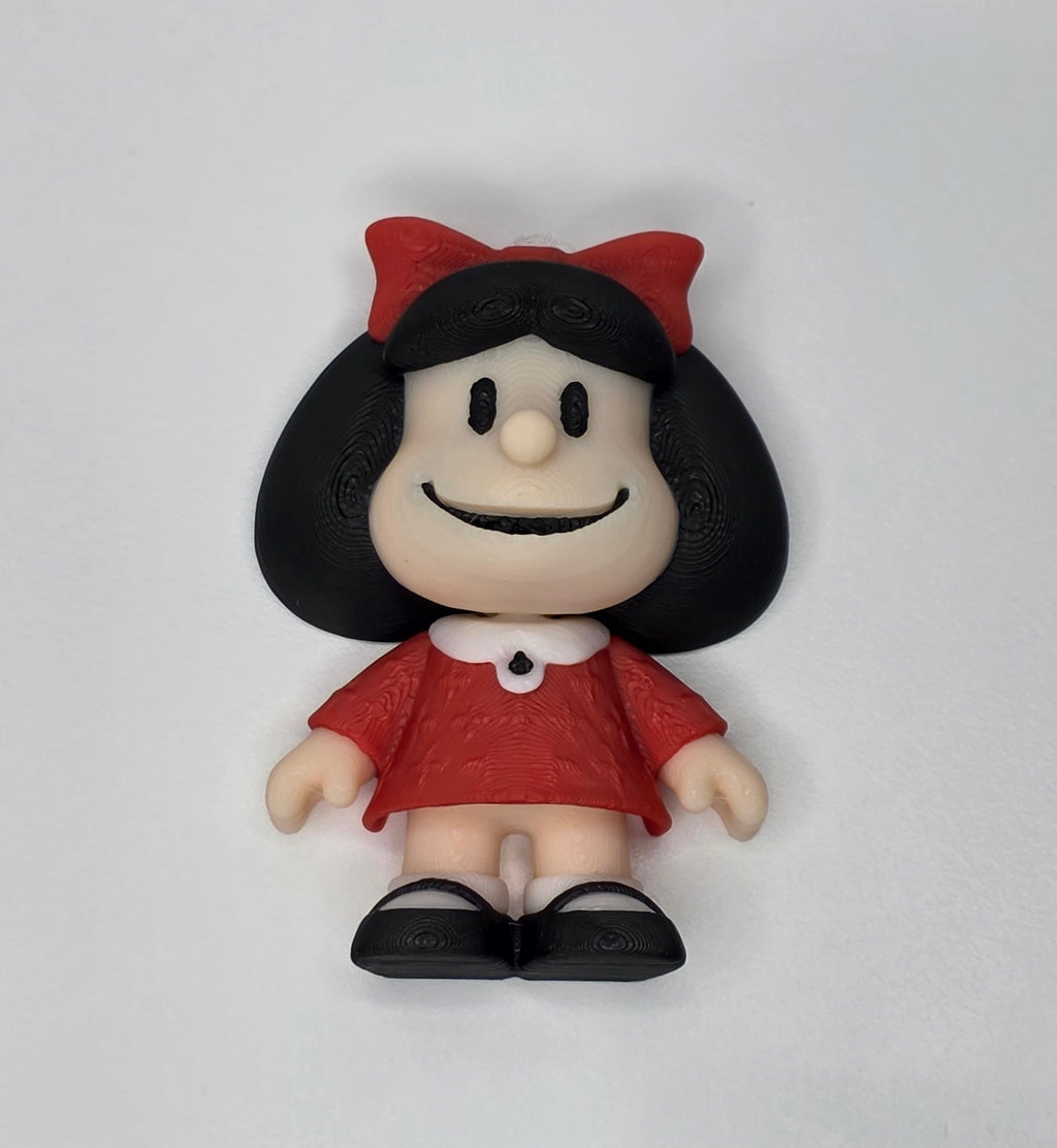Articulated Mafalda Minifigure Collectible Keychain