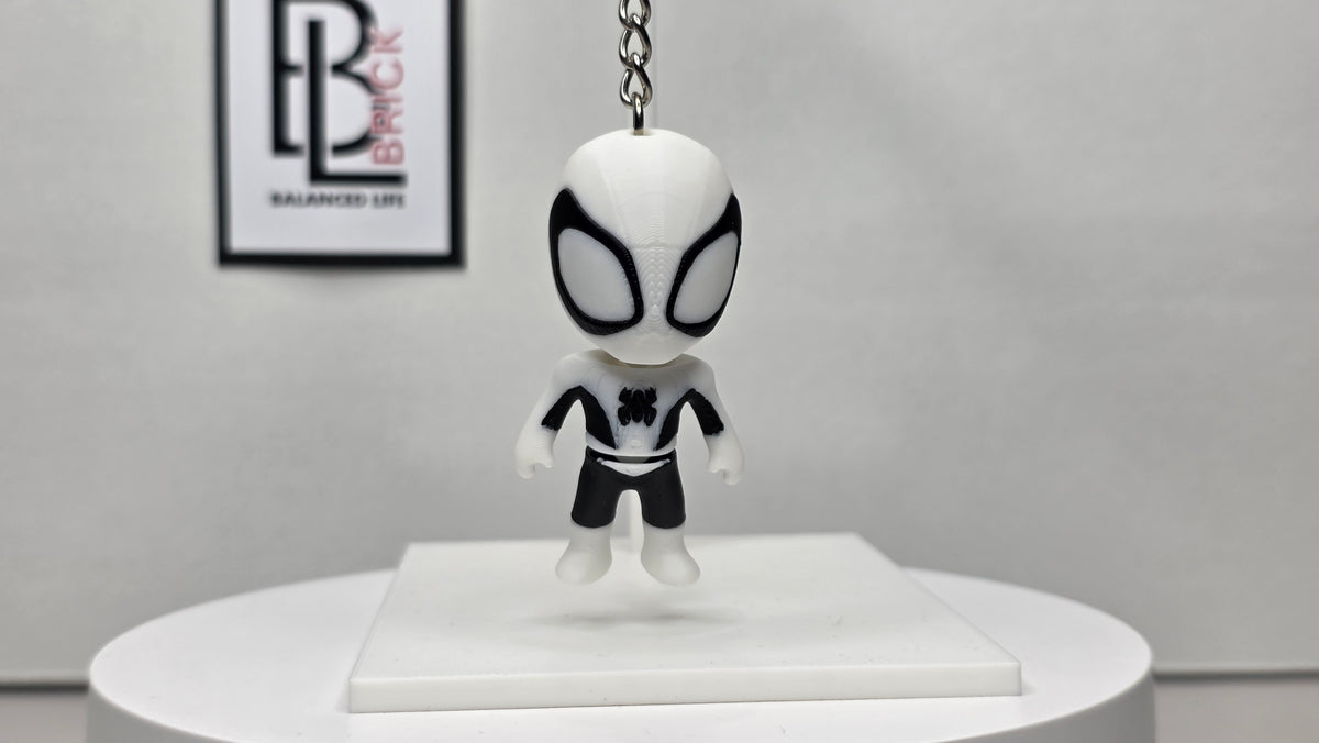 Articulated Spiderman Minifigure Collectible Keychain – 4 Suit Variants