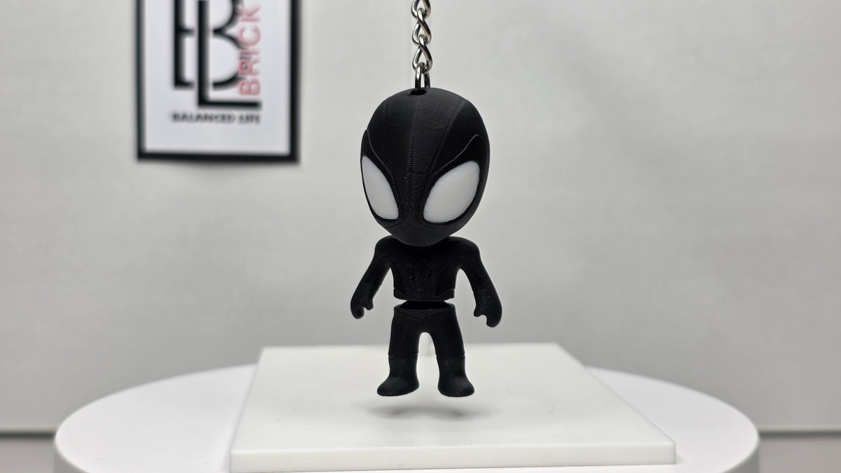 Articulated Spiderman Minifigure Collectible Keychain – 4 Suit Variants
