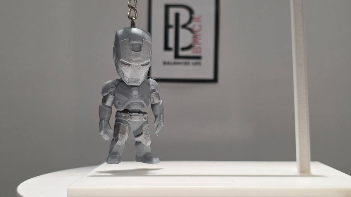Articulated Ironman Minifigure Collectible Keychain – 4 Suit Variants