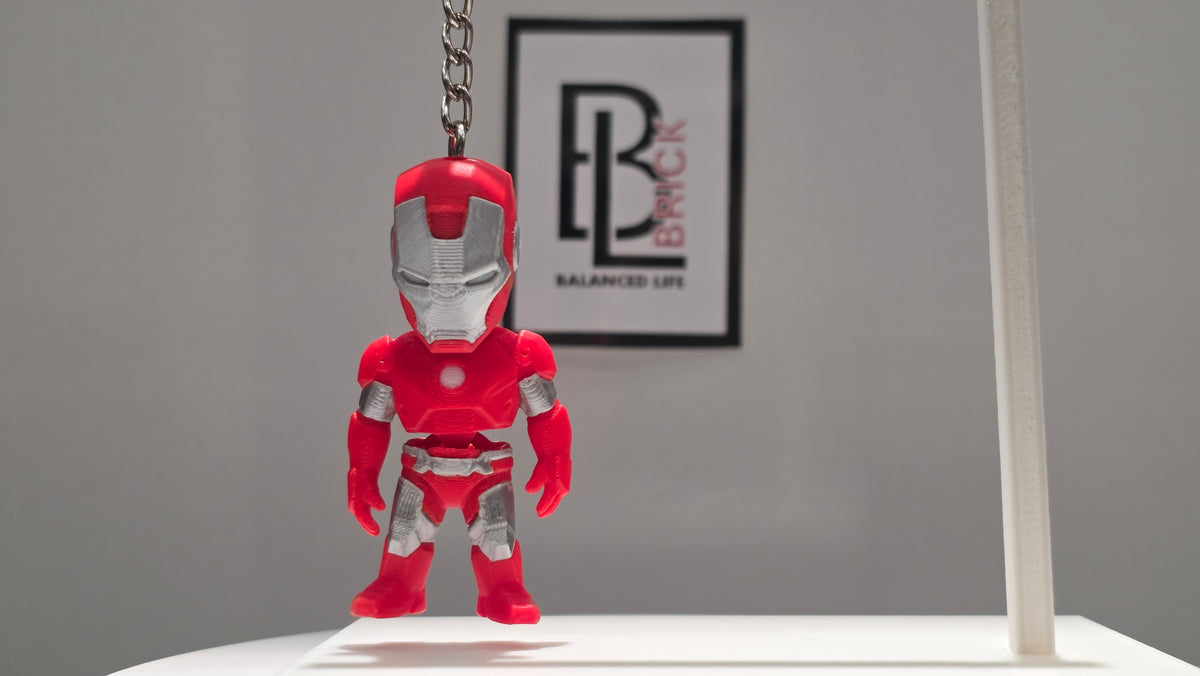 Articulated Ironman Minifigure Collectible Keychain – 4 Suit Variants