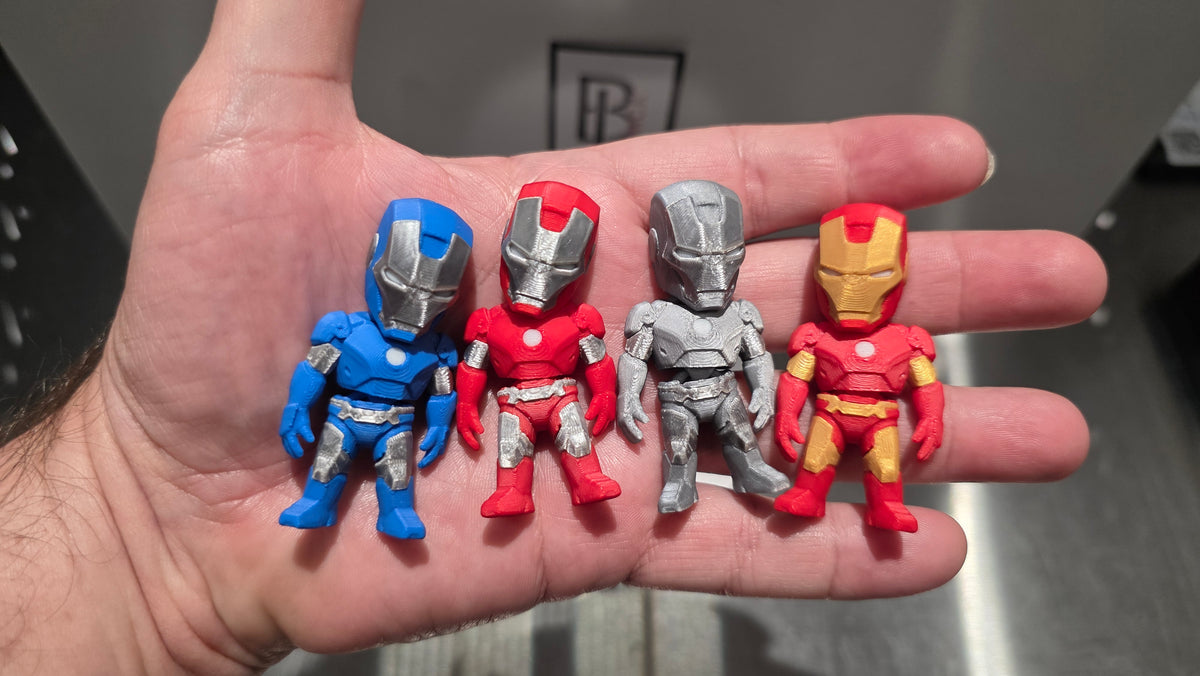 Articulated Ironman Minifigure Collectible Keychain – 4 Suit Variants