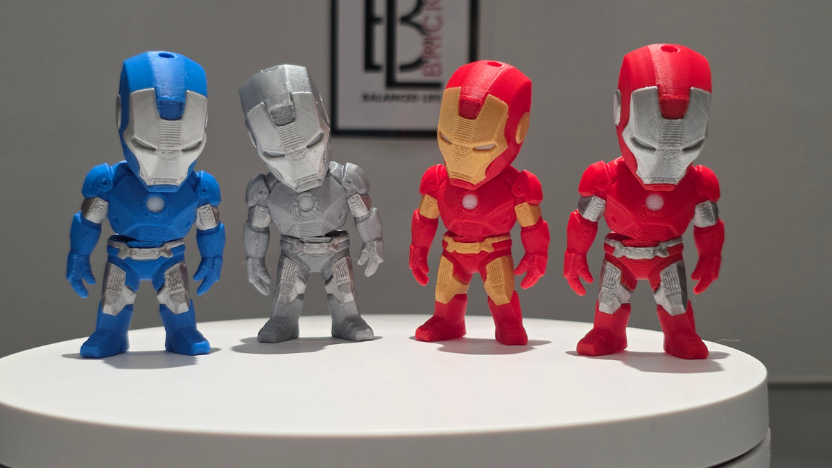 Articulated Ironman Minifigure Collectible Keychain – 4 Suit Variants