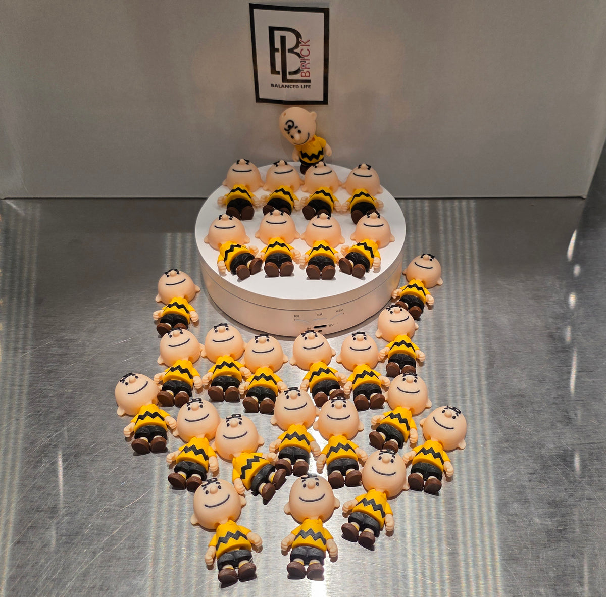 Articulated Charlie Brown Minifigure Collectible Keychain.