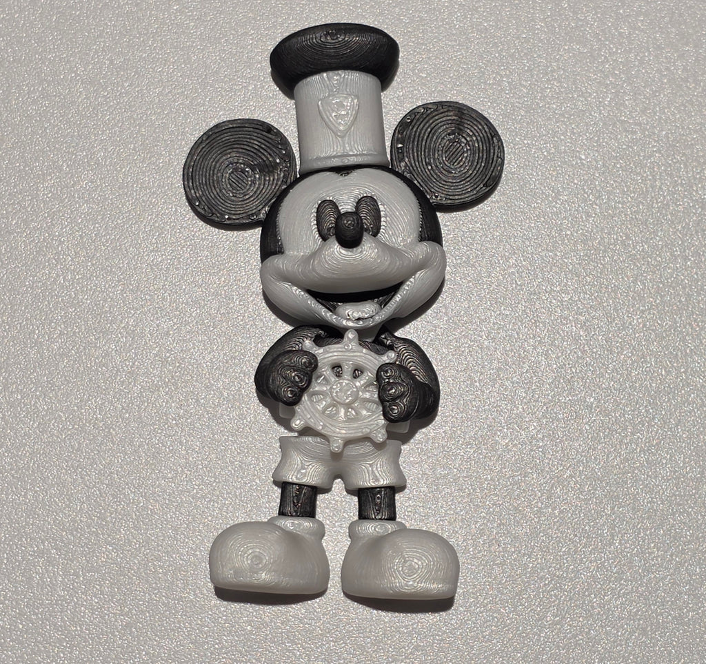 Articulated Steamboat Willie Mickey Minifigure Collectible Keychain ...