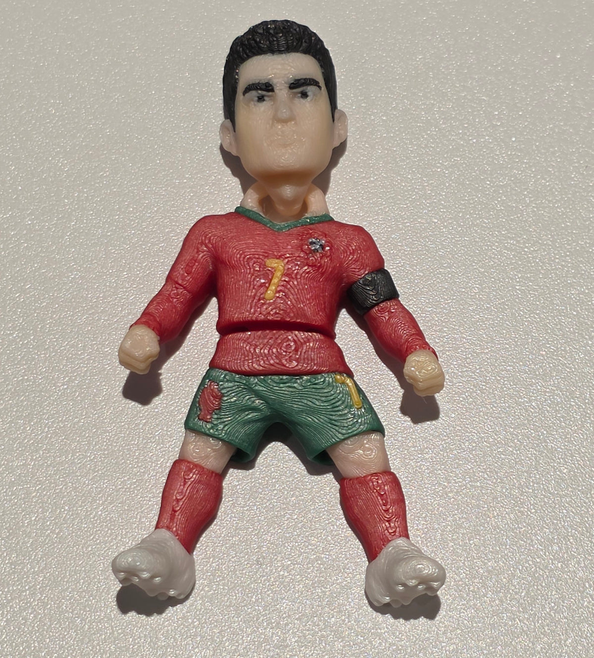 Articulated Cristiano Ronaldo Minifigure Collectible Keychain.