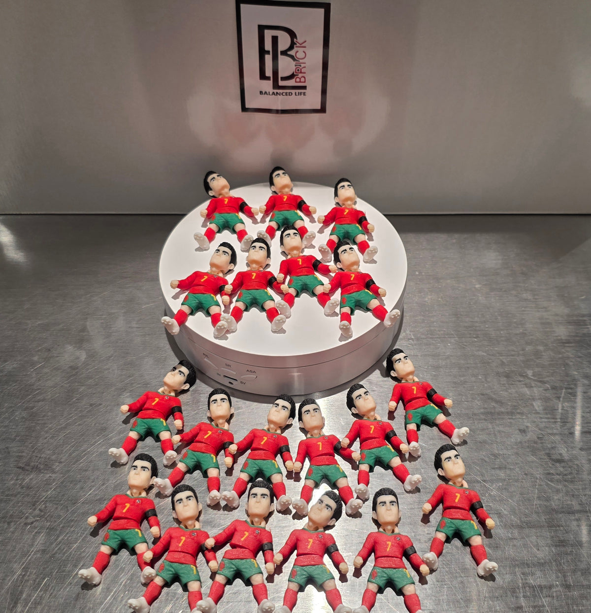 Articulated Cristiano Ronaldo Minifigure Collectible Keychain.