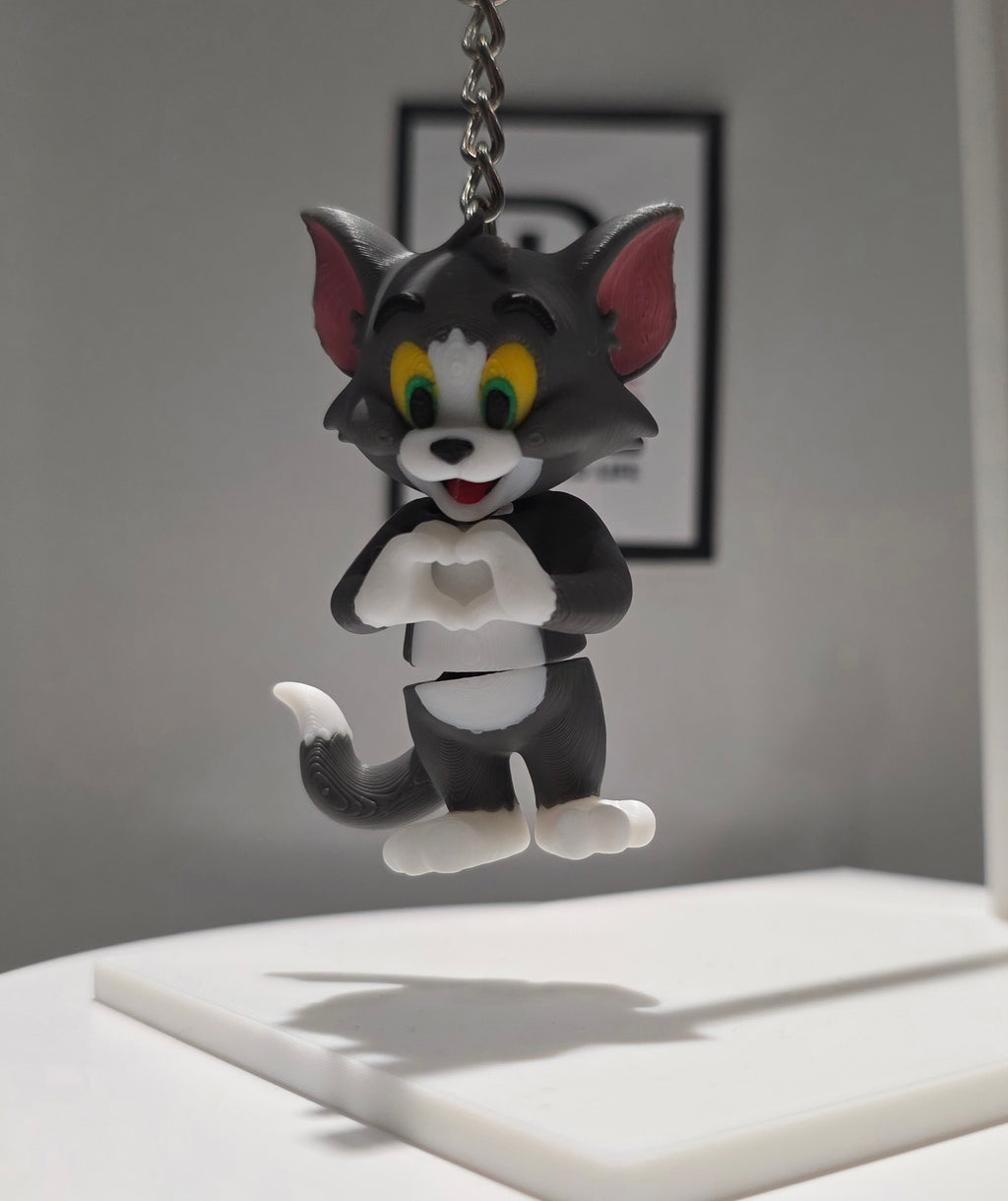 Articulated Tom (Tom and Jerry) Minifigure Collectible Keychain