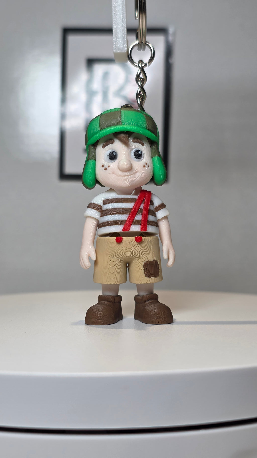 Articulated Chavo del 8 Minifigure Collectible Keychain.