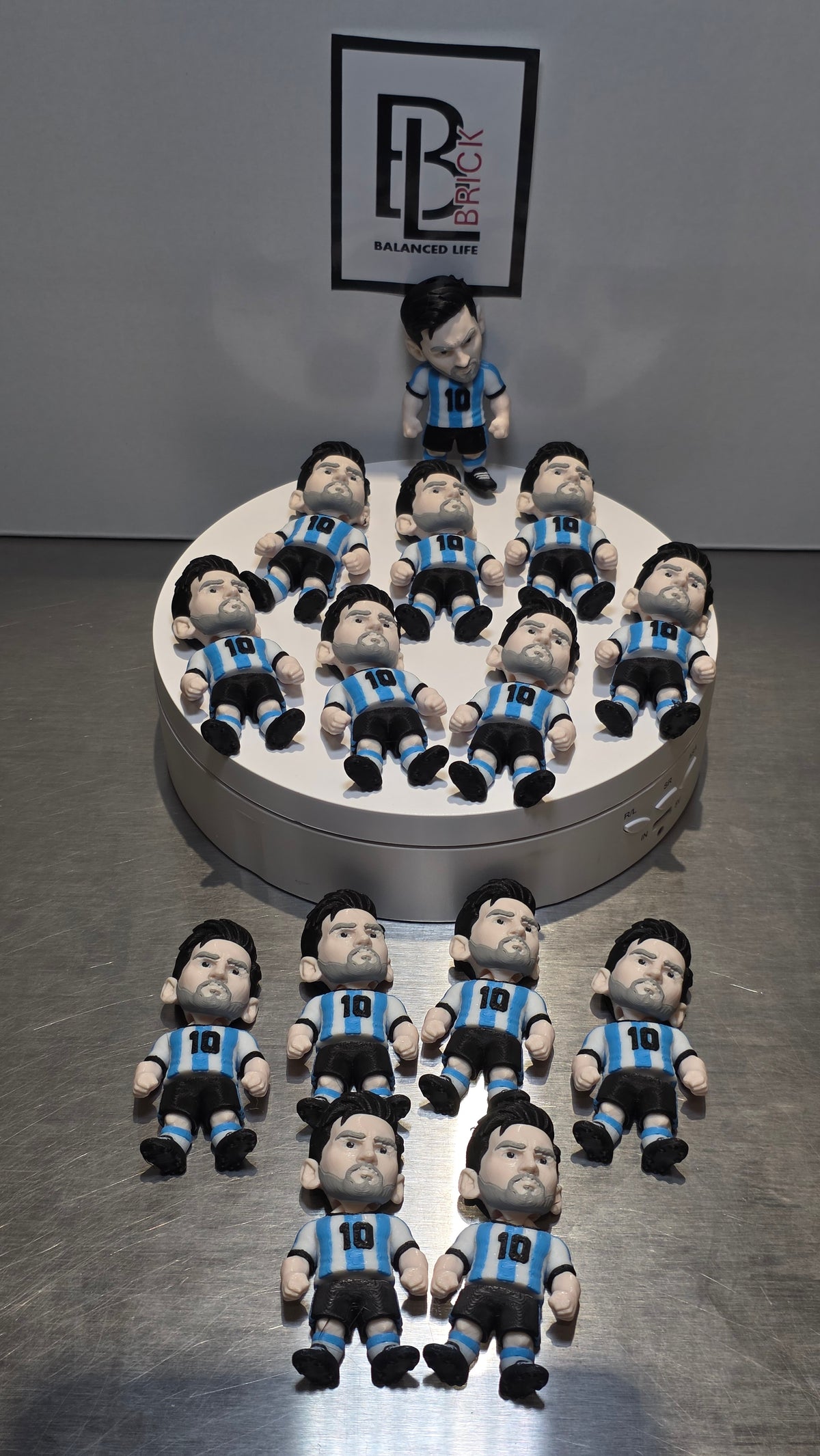 Articulated Messi Minifigure Collectible Keychain.