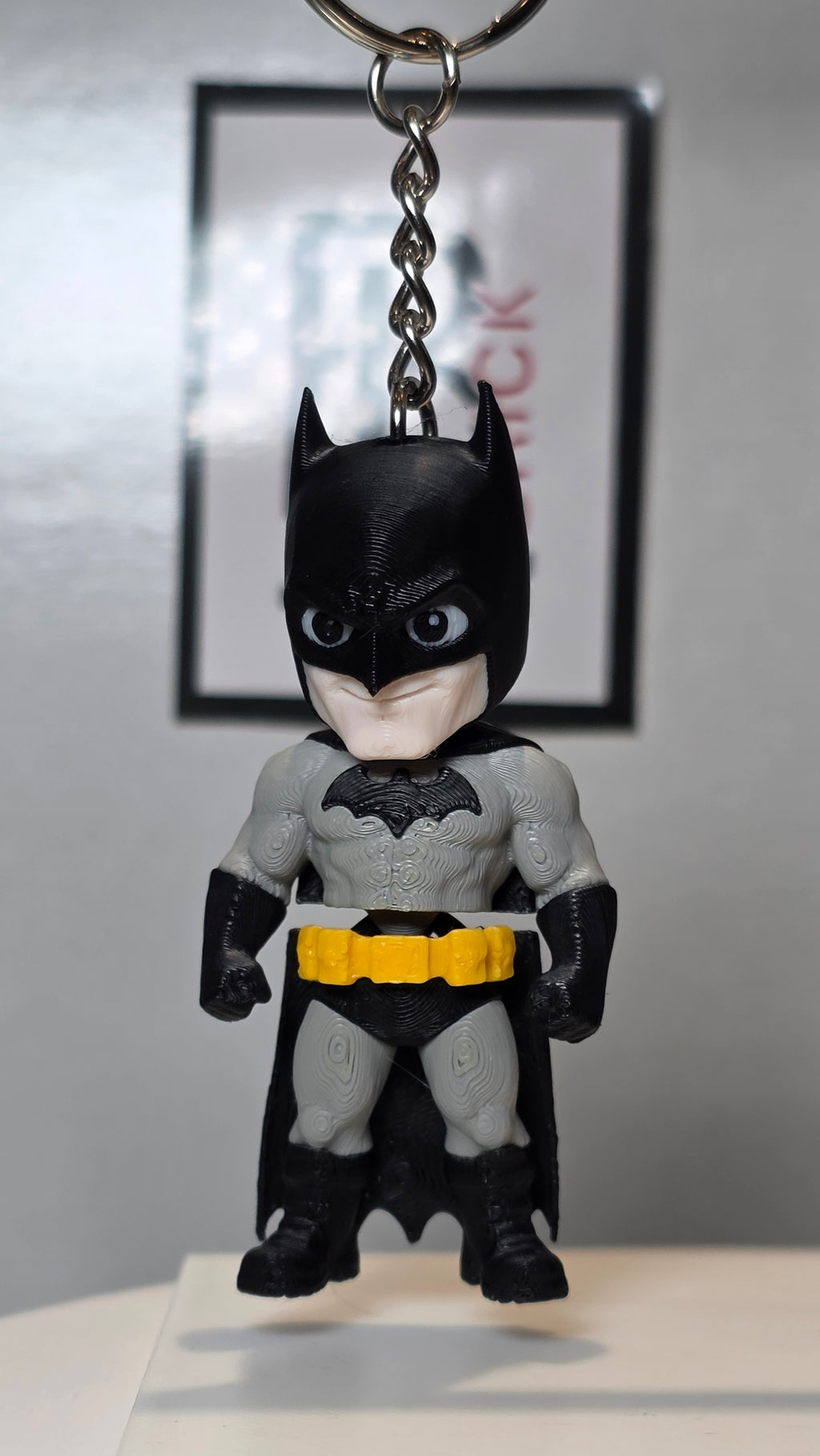 Articulated Batman Minifigure Collectible Keychain – 2 Suit Variants