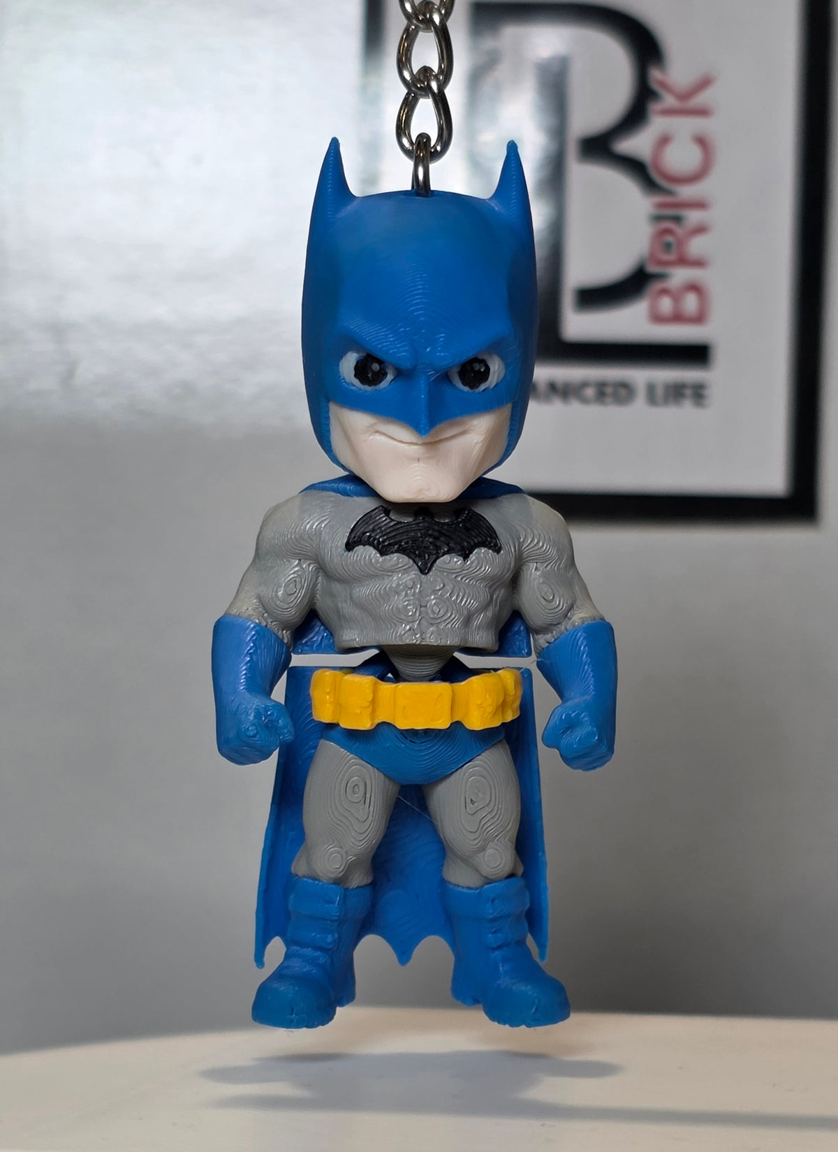 Articulated Batman Minifigure Collectible Keychain – 2 Suit Variants