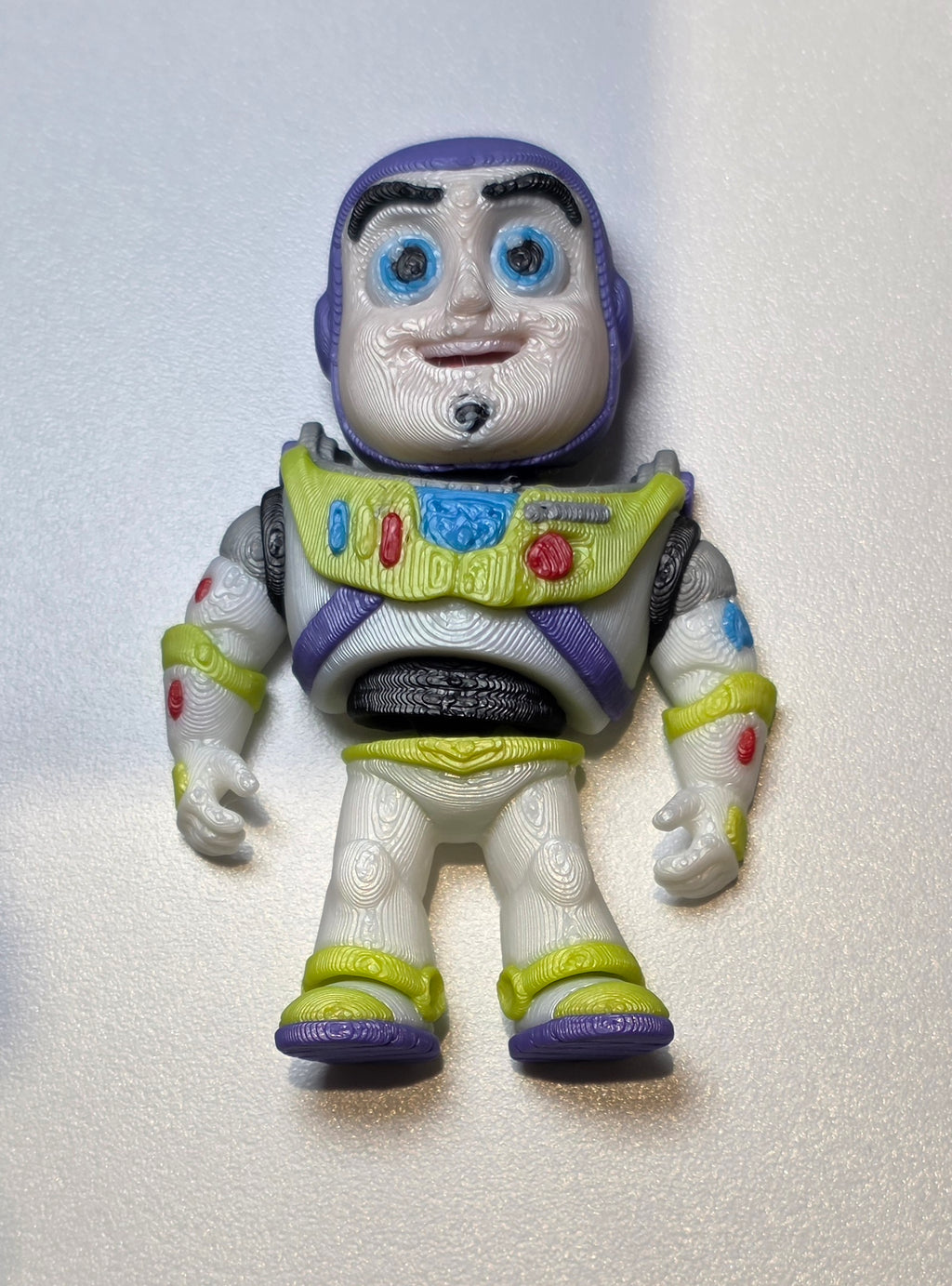 Articulated Buzz Lightyear Minifigure Collectible Keychain.