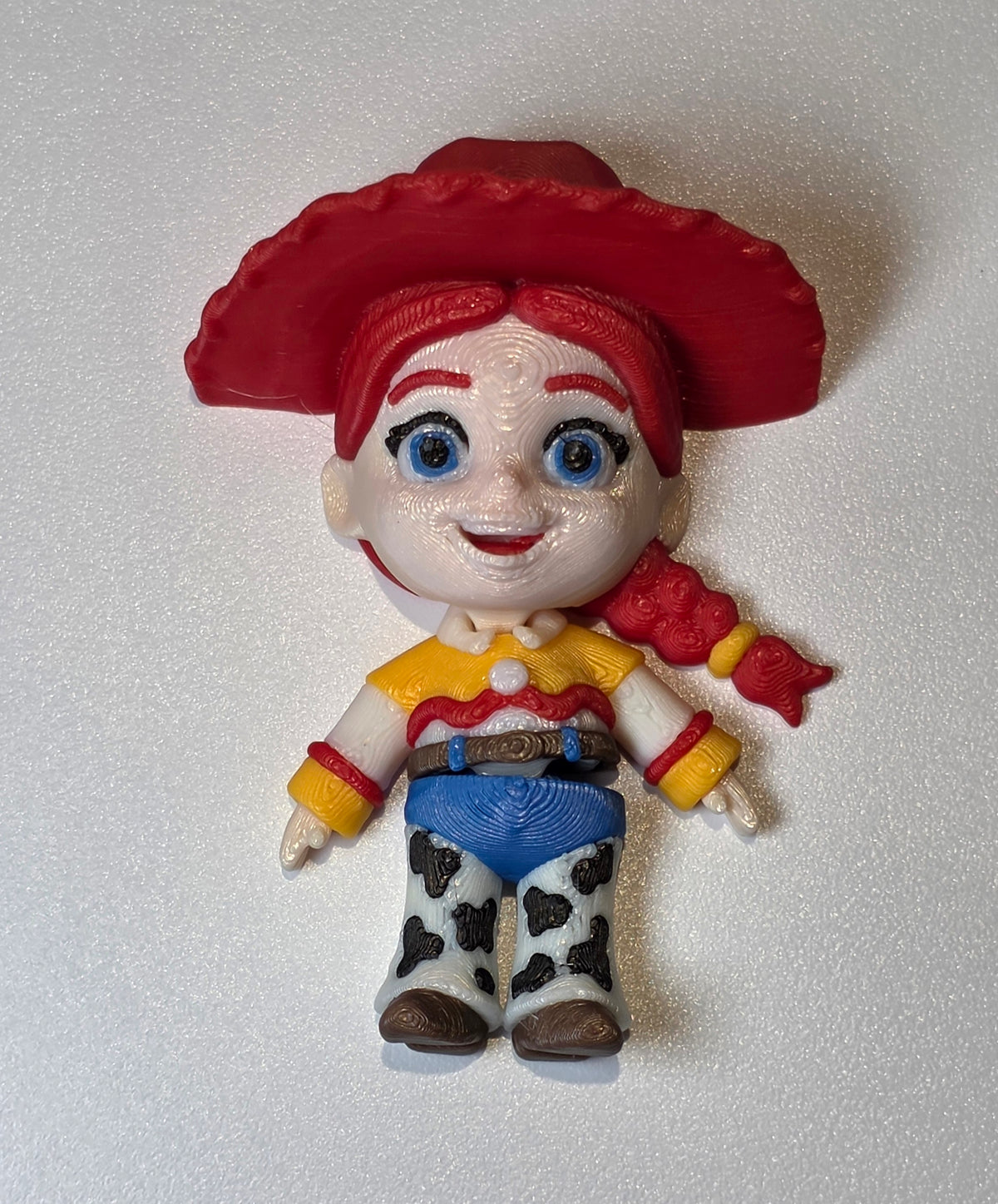 Articulated Jessie Minifigure Collectible Keychain.