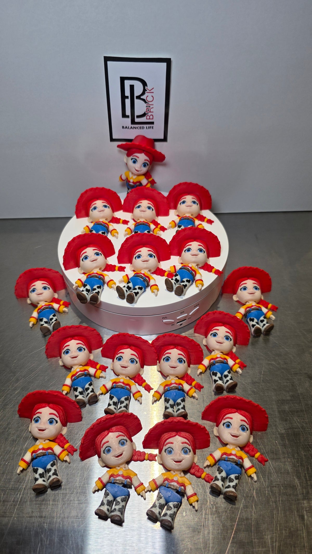 Articulated Jessie Minifigure Collectible Keychain.