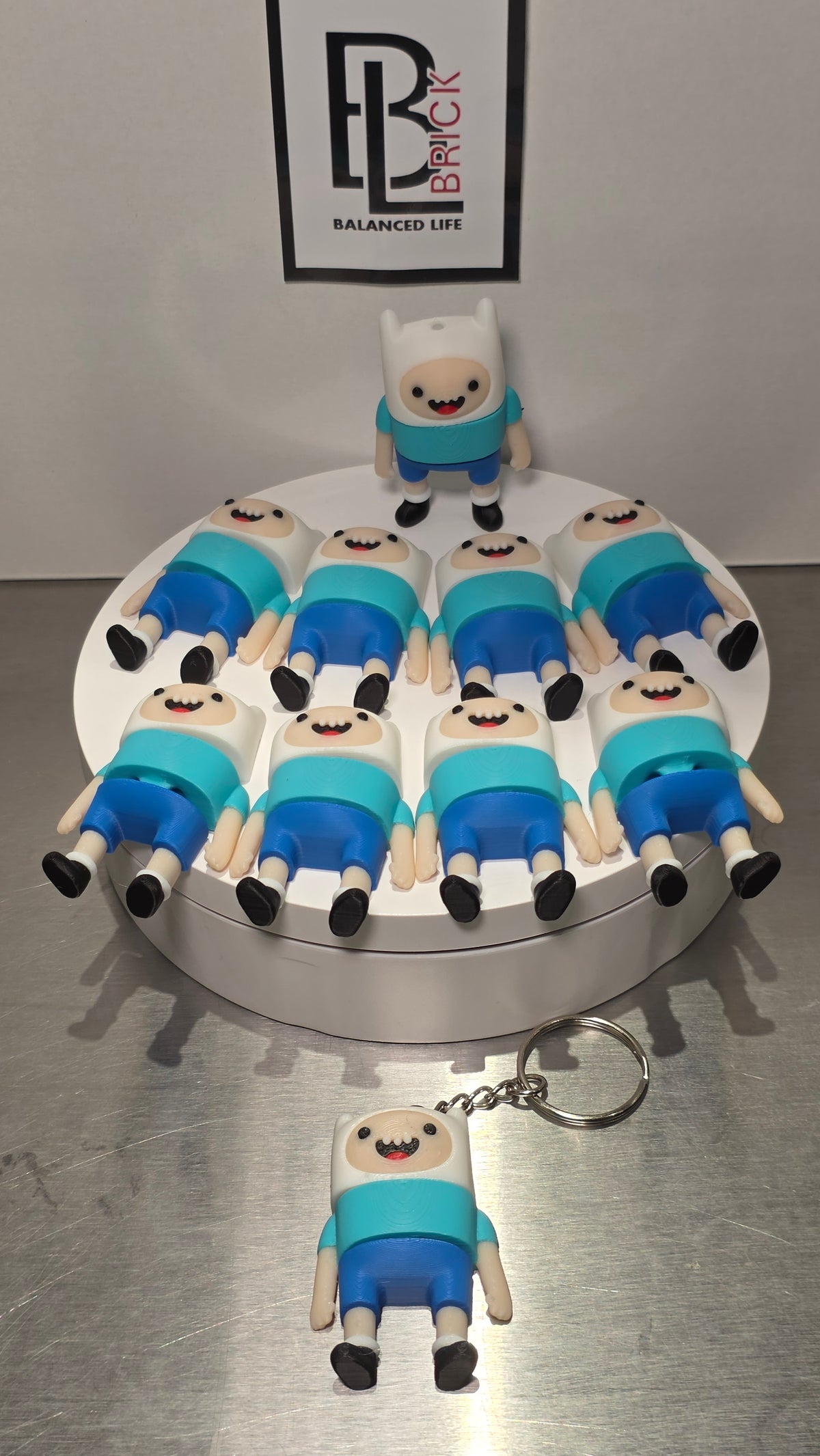 Articulated Finn Minifigure Collectible Keychain.