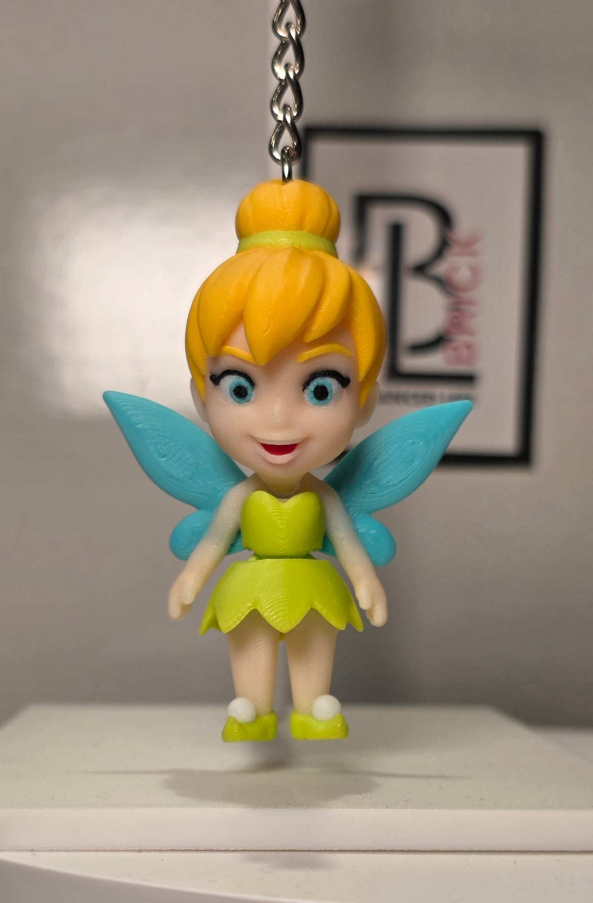 Articulated Tinker Bell Minifigure Collectible Keychain.