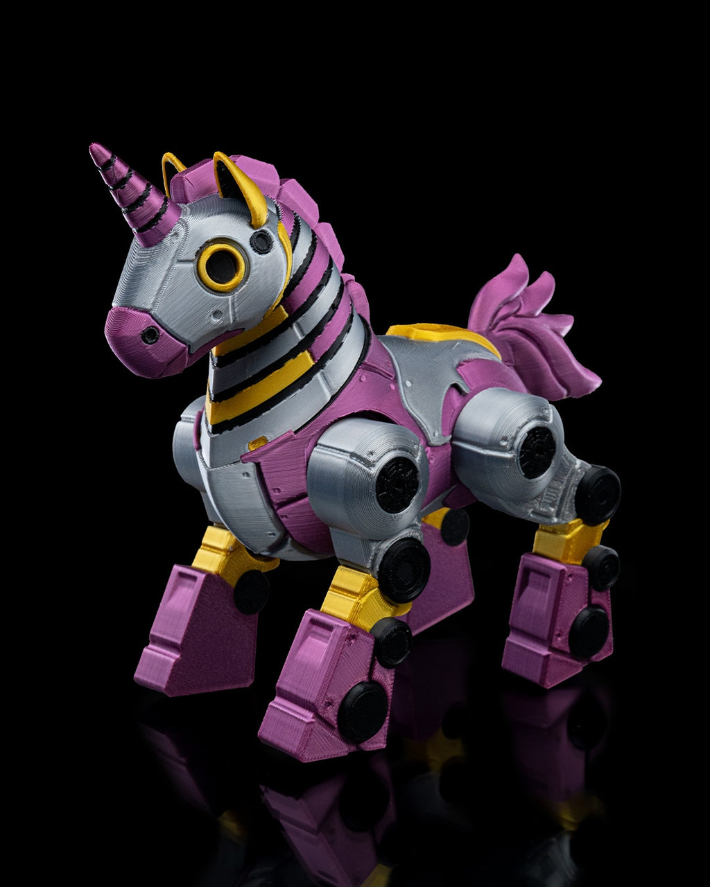 UNICORNBOT Articulated Mechanical Unicorn with Hamster Pilot