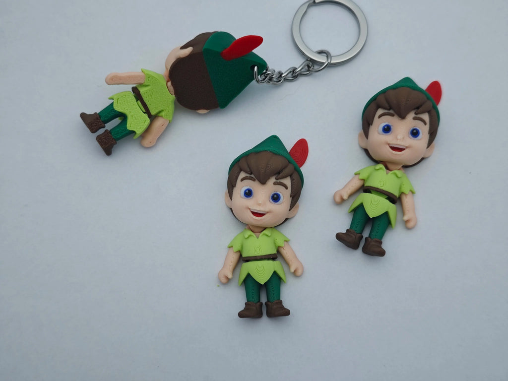 Articulated Peter Pan Minifigure Collectible Keychain.
