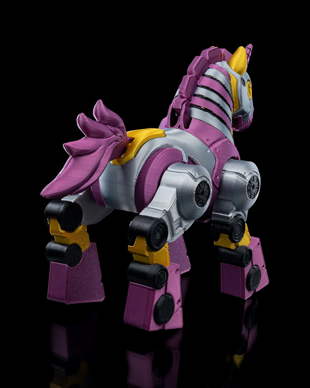 UNICORNBOT Articulated Mechanical Unicorn with Hamster Pilot