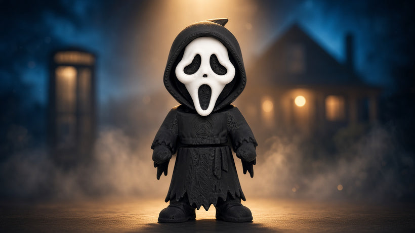 Articulated Ghostface Minifigure Collectible Keychain