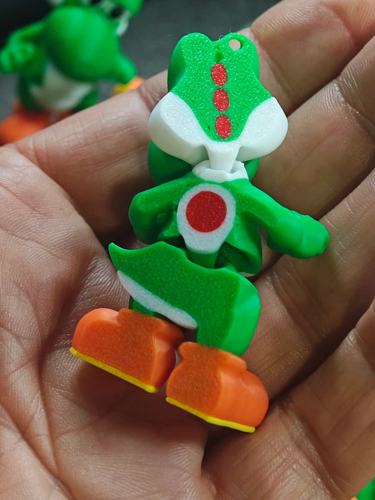 Articulated Yoshi Minifigure Collectible Keychain.