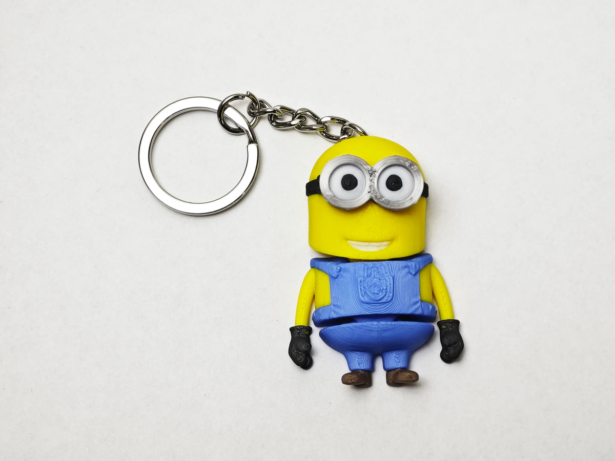 Articulated Bob the Minion Minifigure Collectible Keychain.
