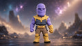 Articulated Thanos Minifigure Collectible Keychain.