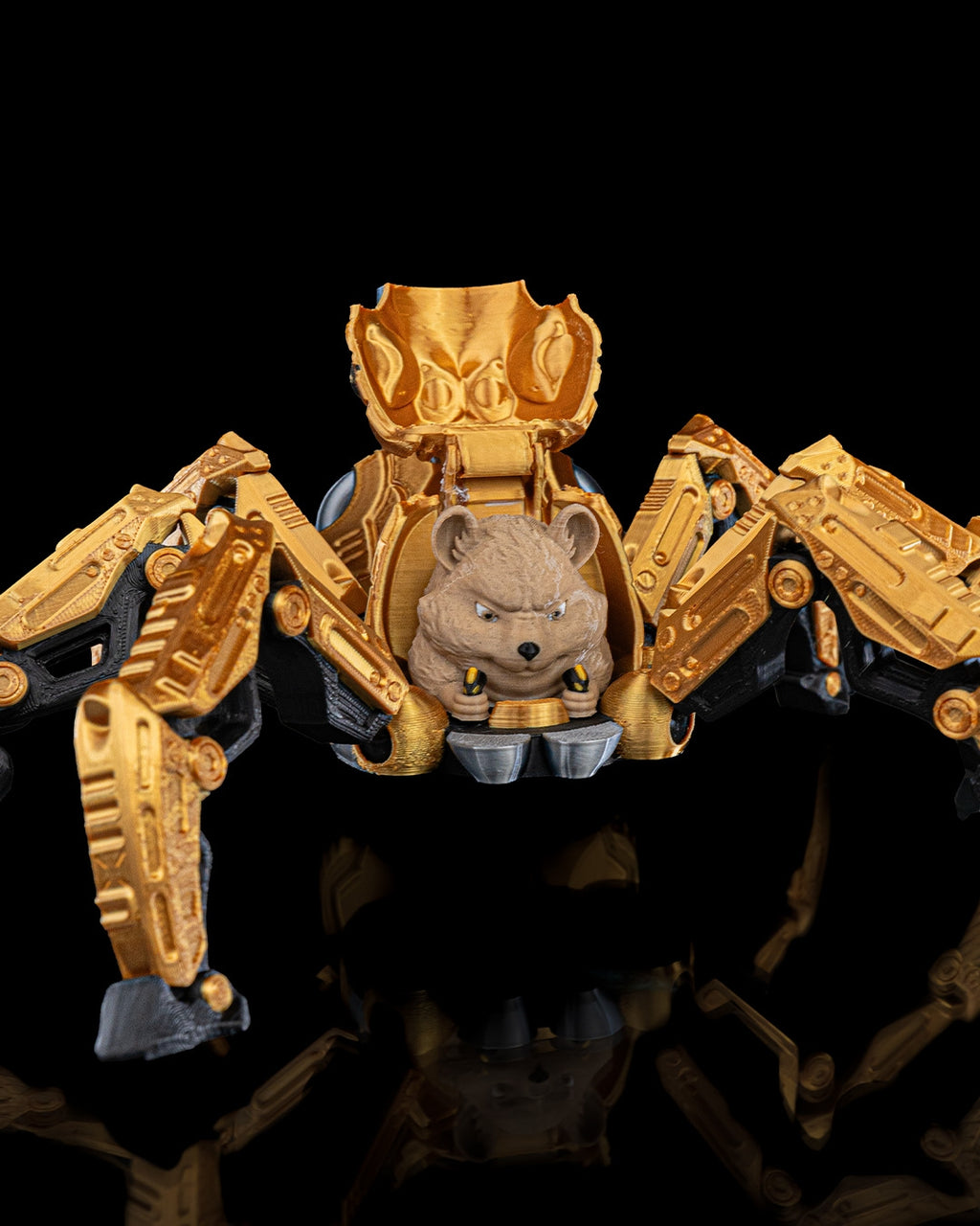 SPIDERBOT Articulated Mechanical Spider with Hamster Pilot