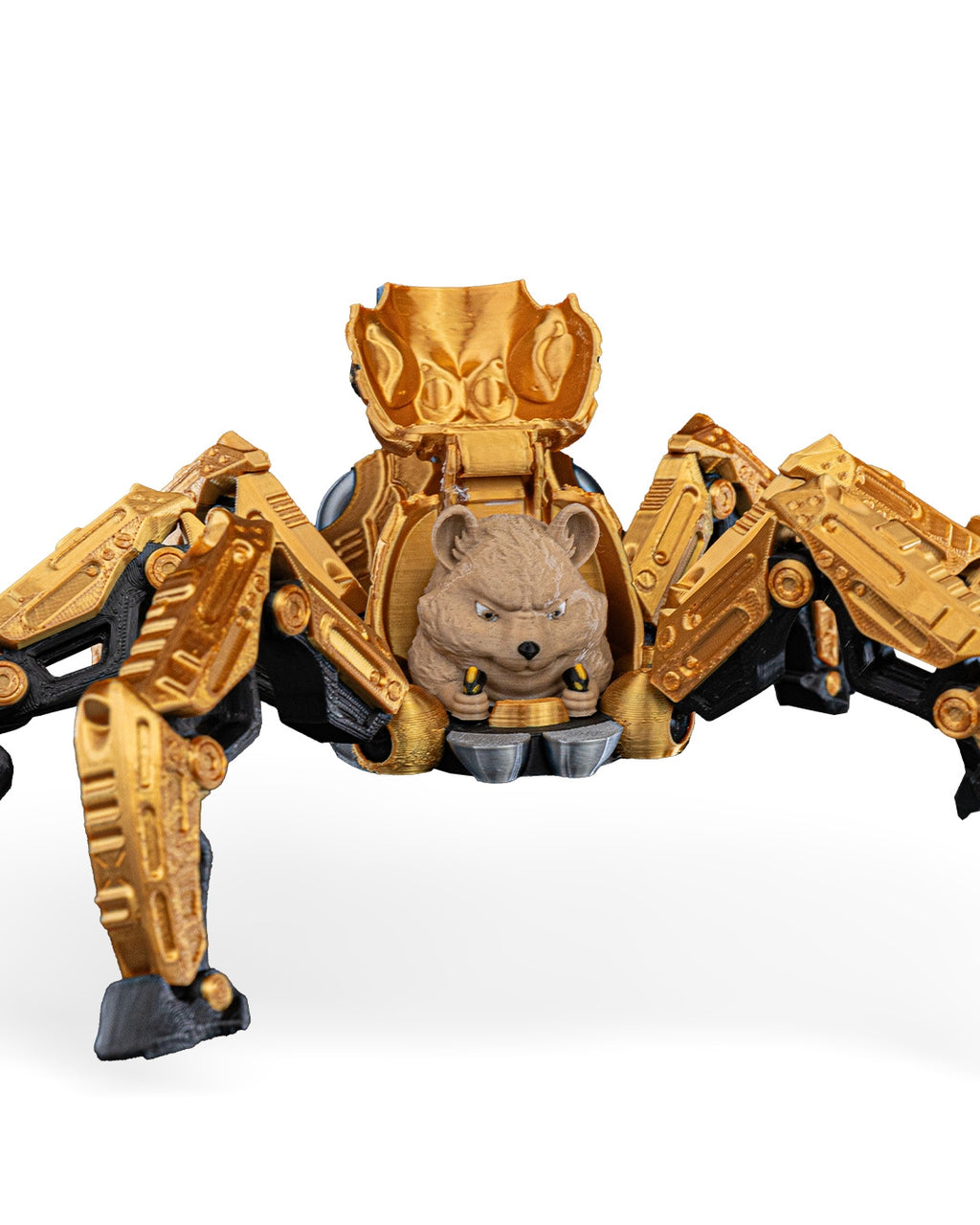 SPIDERBOT Articulated Mechanical Spider with Hamster Pilot