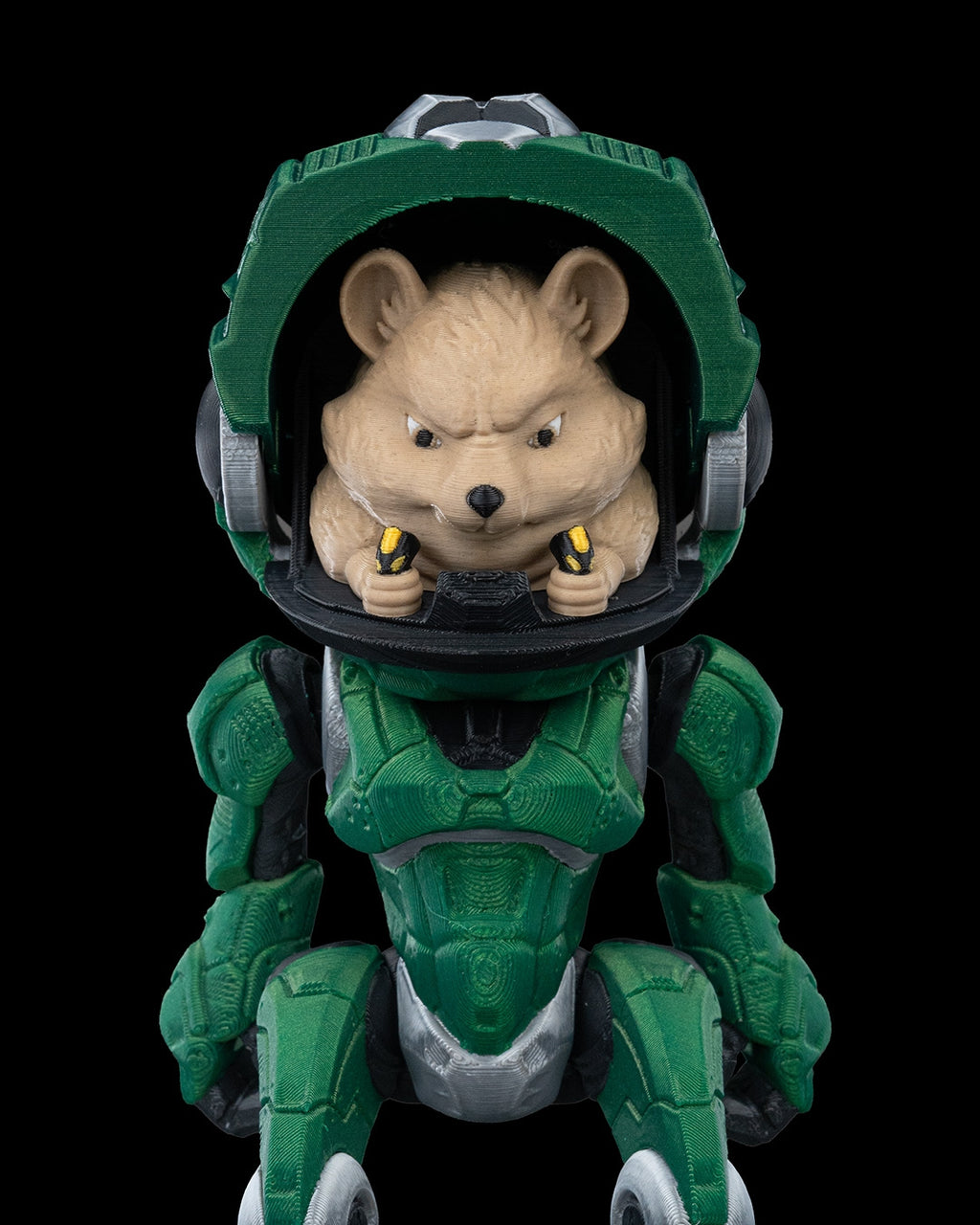 RABBITBOT Articulated Mechanical Rabbit with Hamster Pilot
